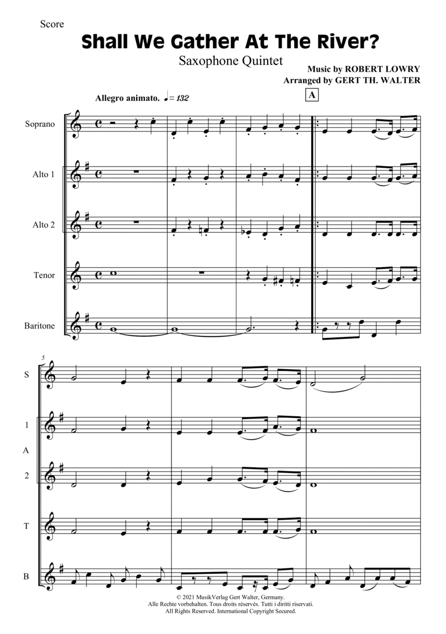 Shall We Gather At The River (arr. Gert Th. Walter)