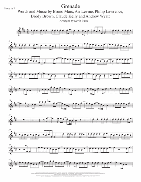 Grenade (arr. Kevin Busse)