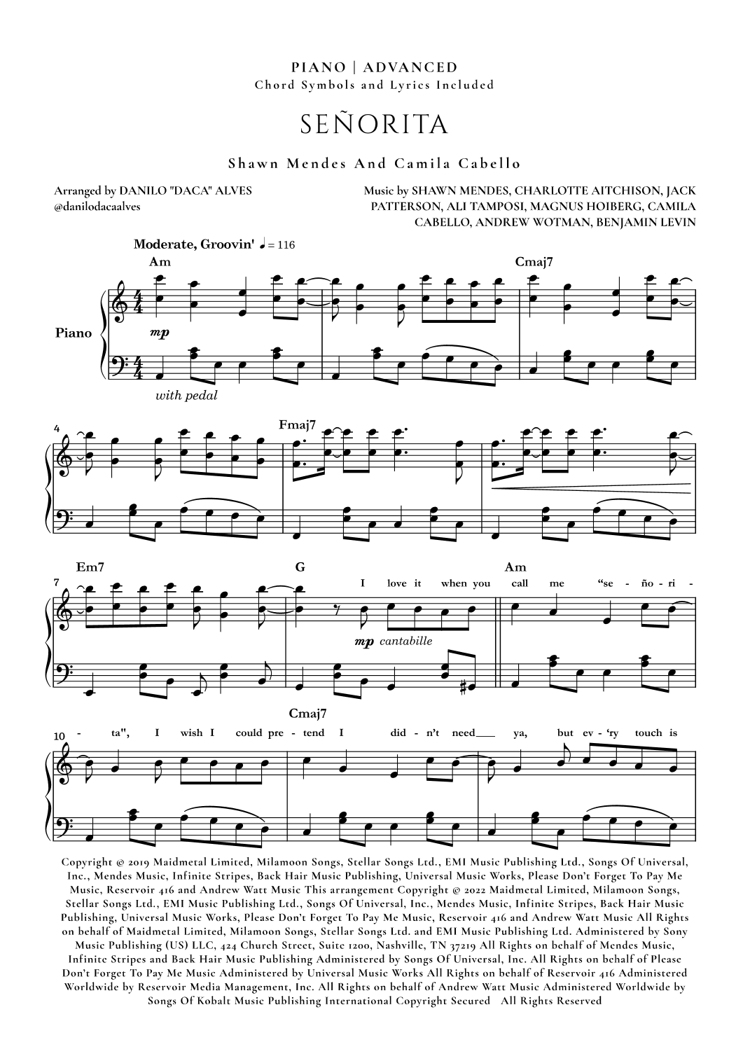Señorita (arr. Danilo "Daca" Alves)