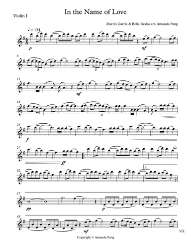 In The Name Of Love (feat. Bebe Rexha) (arr. Amanda Pang)