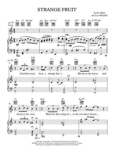 Strange Fruit (arr. Lee Mitchell)