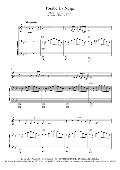 Tombe La Neige (arr. Kaiserin Rebecca)