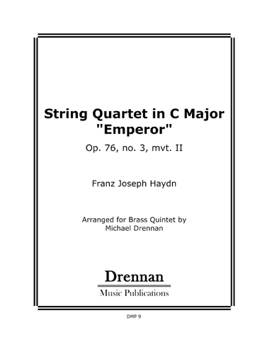 Emperor String Quartet, op. 76, no. 3, Second Movement (arr. Michael Drennan)