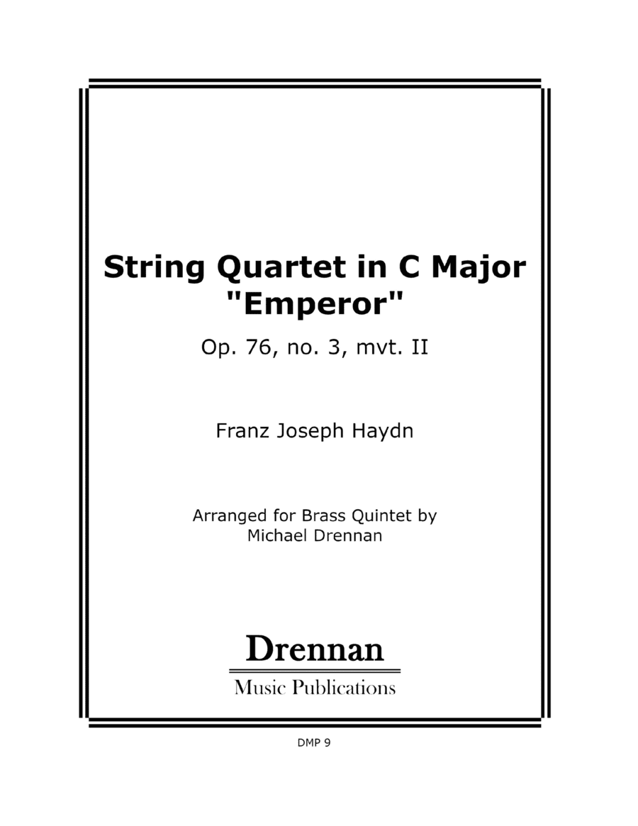 Emperor String Quartet, op. 76, no. 3, Second Movement (arr. Michael Drennan)