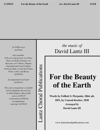 For the Beauty of the Earth (arr. David Lantz III)