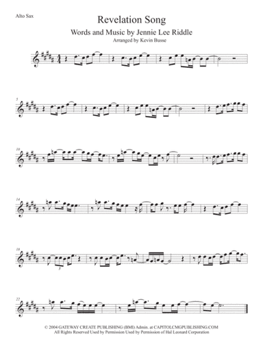 Revelation Song (arr. Kevin Busse)