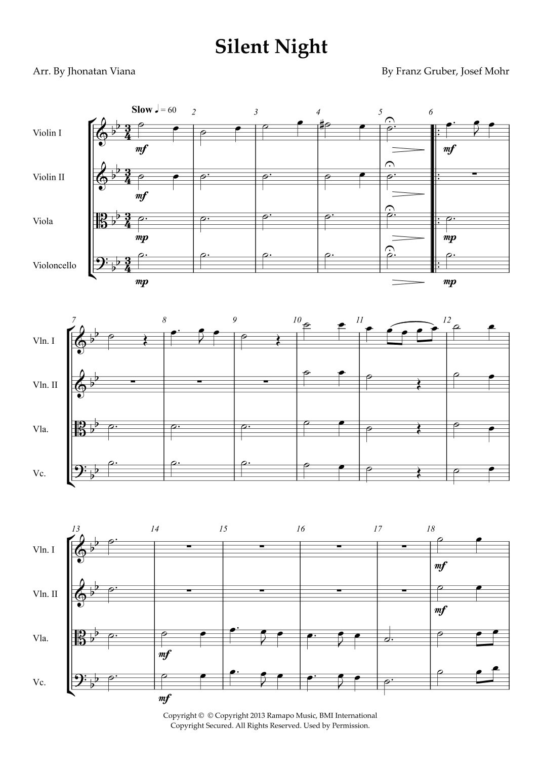 Silent Night (arr. Jhonatan Lucio Viana)