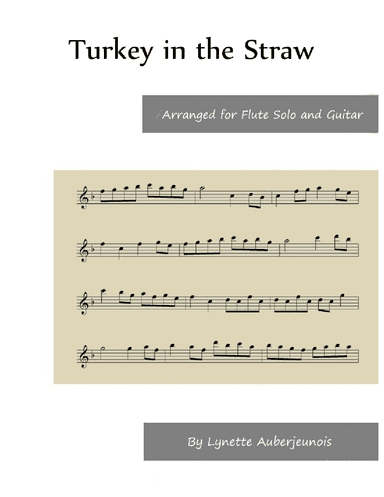 Turkey in the Straw - Flute Solo with Guitar Chords (arr. Lynette Auberjeunois)