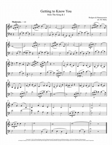 Getting To Know You (arr. Marion Maby)