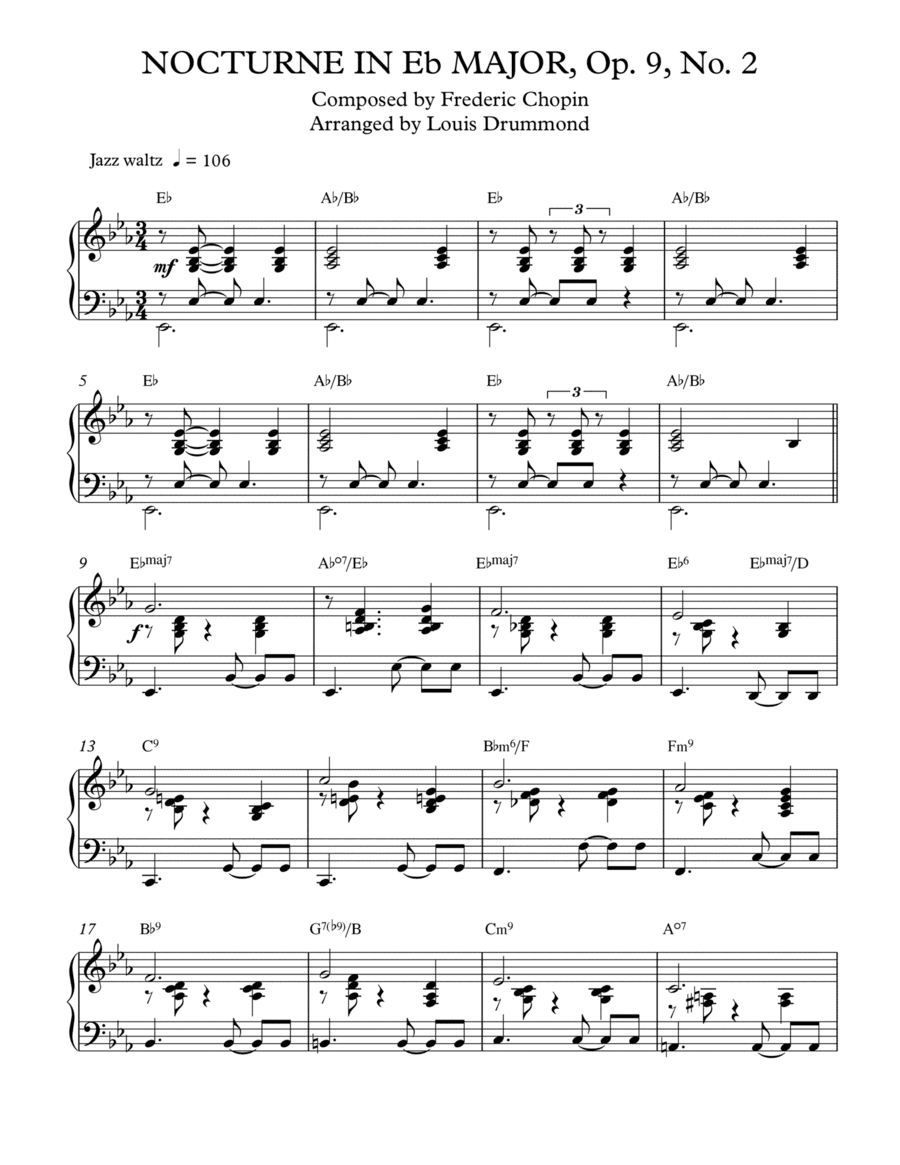 Nocturne In Eb Major, Op. 9, No. 2 (arr. Louis Drummond)