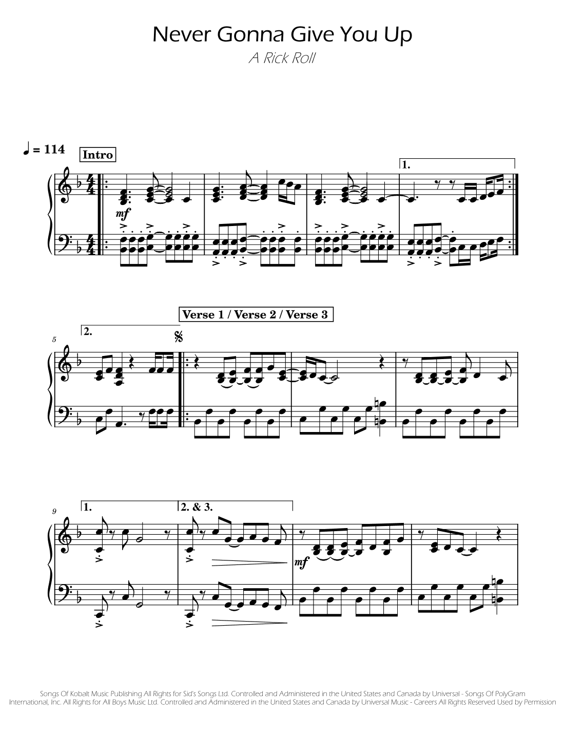 Never Gonna Give You Up (arr. Ygor Nunes)