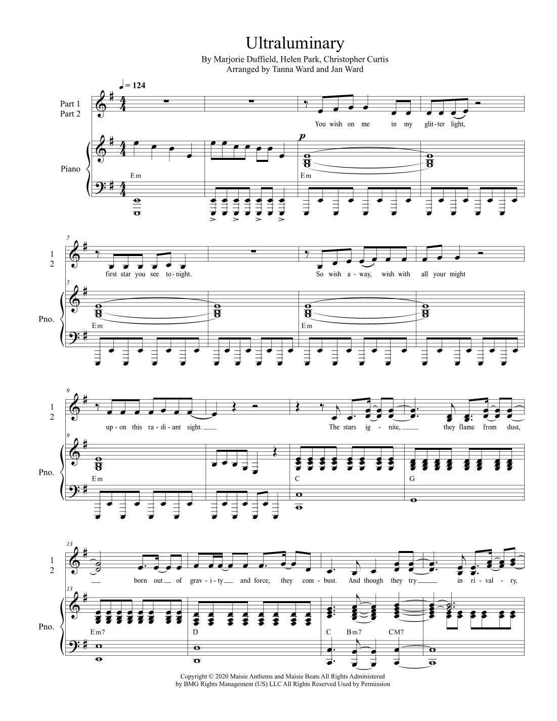 Ultraluminary (arr. Tanna Ward and Jan Ward)