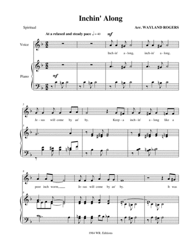 Inchin' Along (Five Negro Spirituals) (arr. WR Editions)