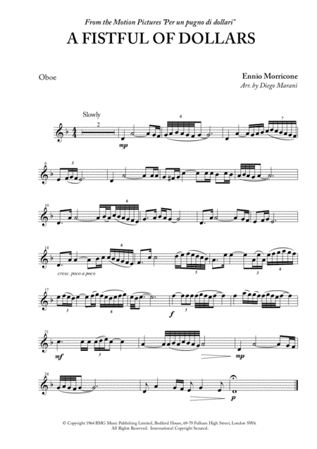 A Fistful Of Dollars (arr. Diego Marani)