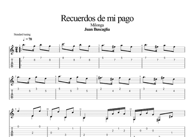Recuerdos de mi pago (Milonga) (arr. Leonardo Ramos)