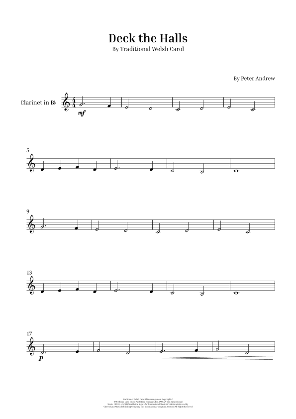 Deck the Halls (arr. Peter Andrew)