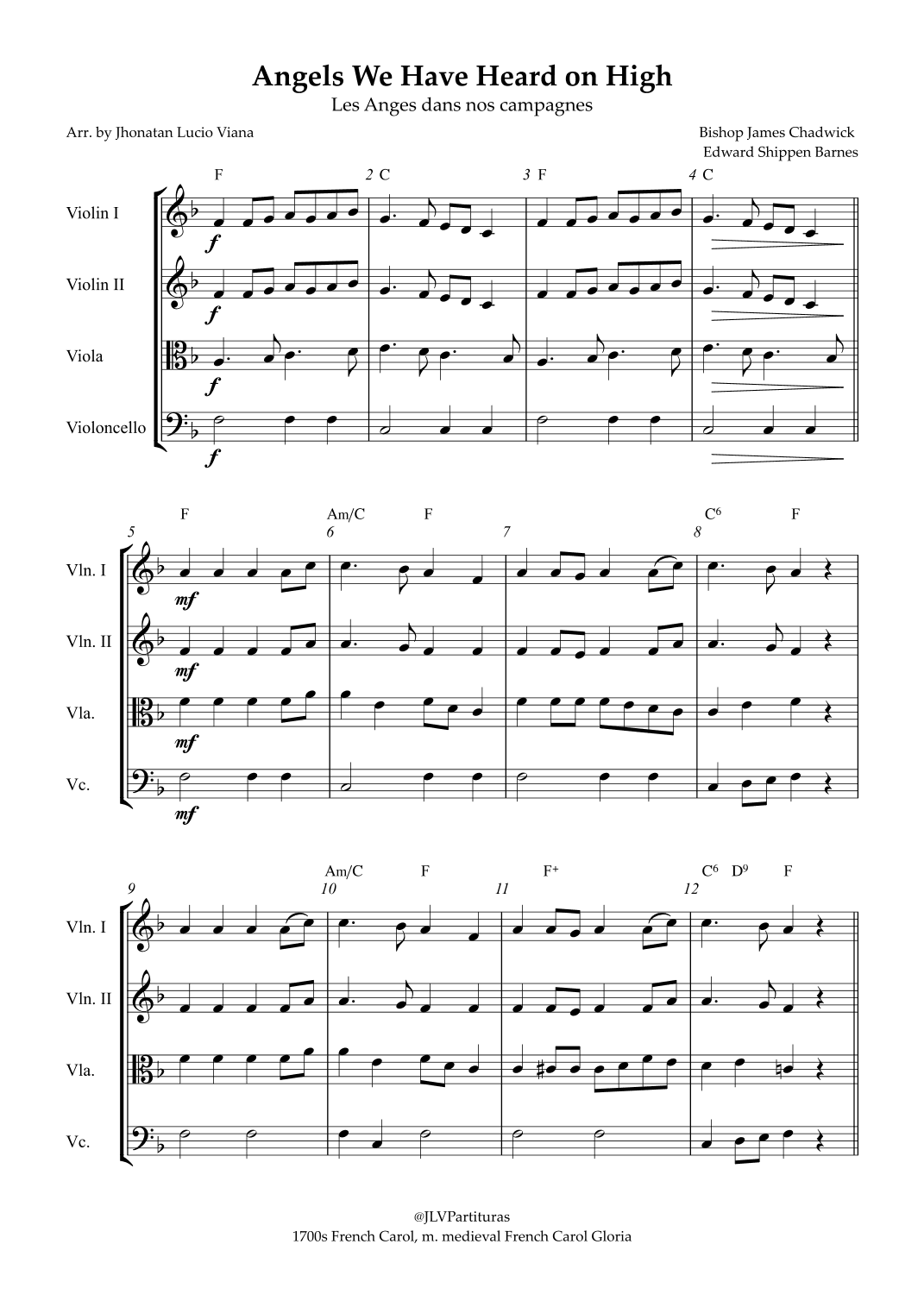Angels We Have Heard on High (arr. Jhonatan Lucio Viana)