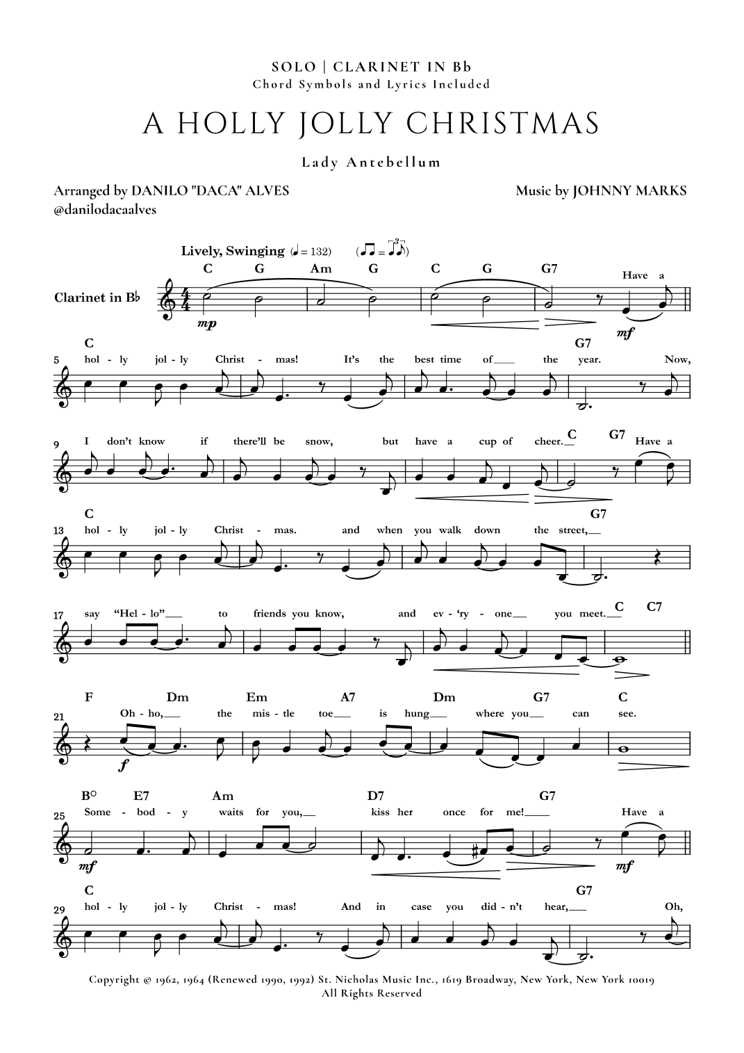 A Holly Jolly Christmas (arr. Danilo “Daca” Alves)