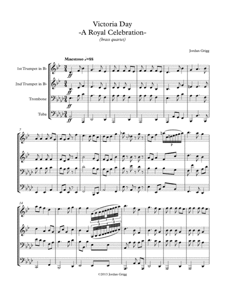 Victoria Day – A Royal Celebration (brass quartet)