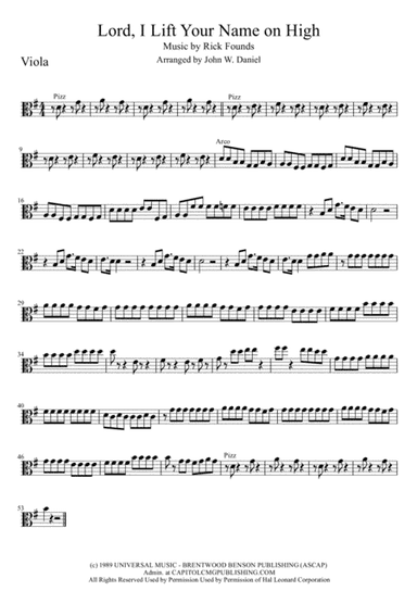 Lord, I Lift Your Name On High (arr. John W. Daniel)
