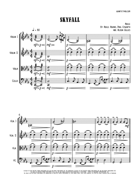 Skyfall (arr. Alison Gillies)