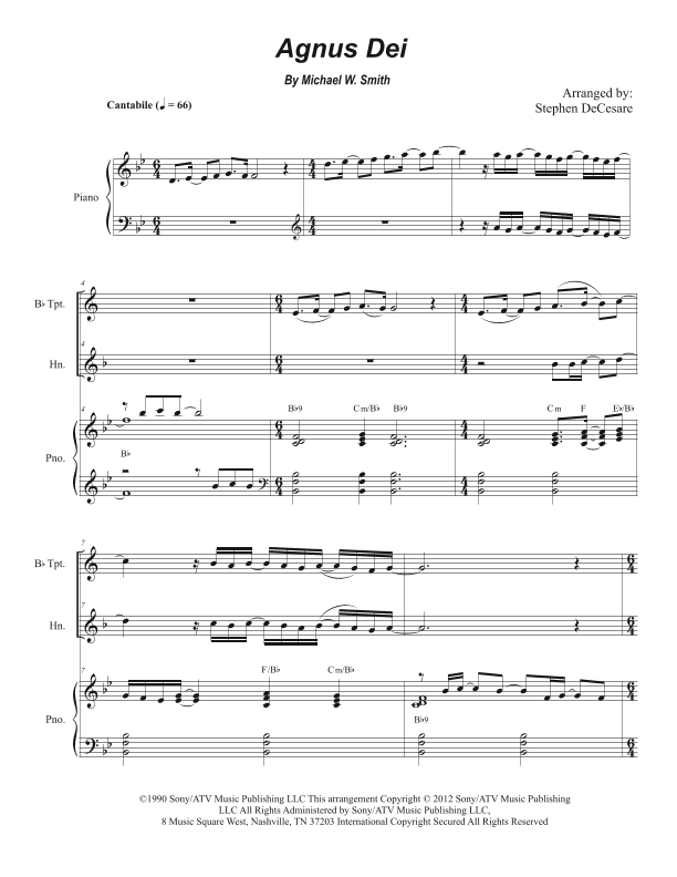 Agnus Dei (arr. Stephen DeCesare)