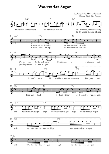 Watermelon Sugar (arr. Wesley S. SIlva)