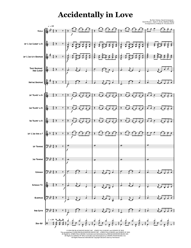 Accidentally In Love (arr. William W Woodworth IV)
