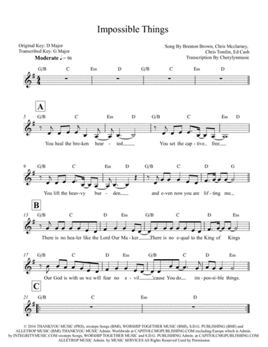 Impossible Things (arr. Cherylynmusic)