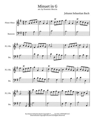 Minuet I In G Major (arr. Dominic Meccia)