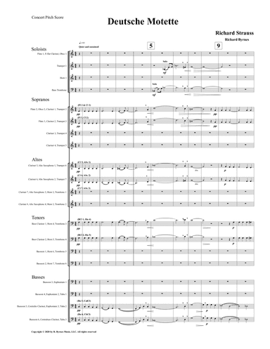 Deutsche Mottete (German Motet) by Richard Strauss (Winds and Brass) (arr. Richard Byrnes)
