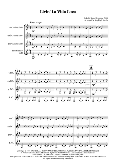 Livin' La Vida Loca (arr. Kayleigh Huelin)