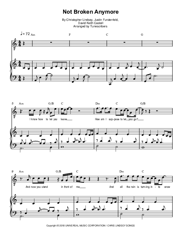 Not Broken Anymore (arr. Tunescribers)