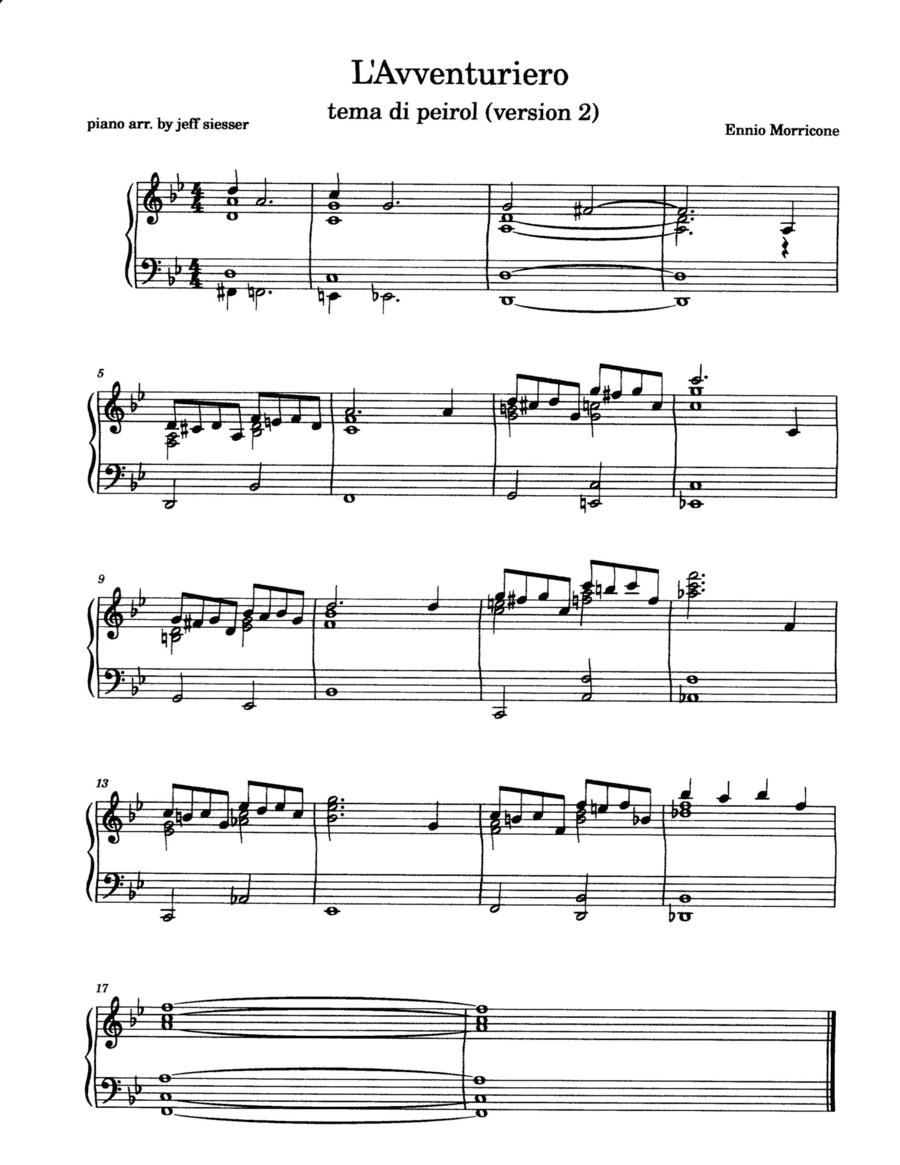 Tema Di Peirol (arr. jeff siesser)