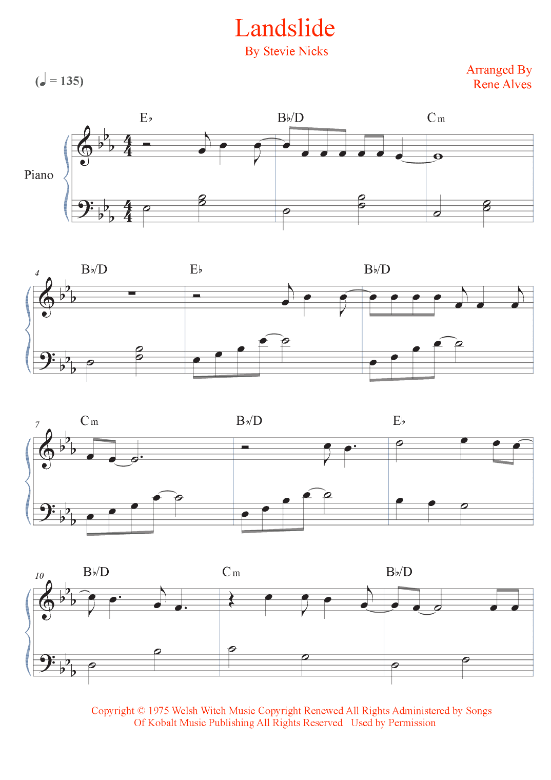 Landslide (arr. Rene Alves)