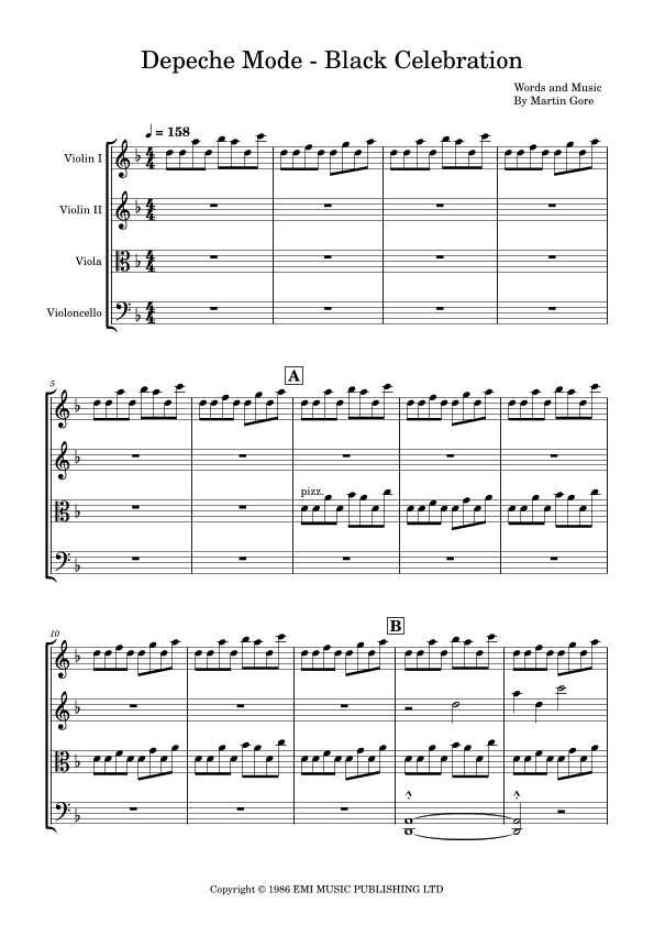 Black Celebration (arr. Nathaniel Cook)