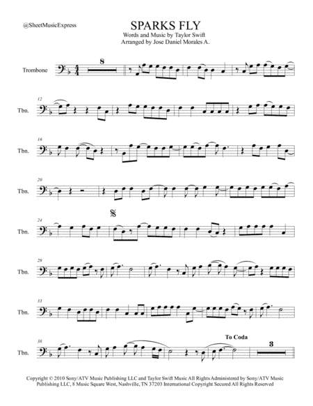 Sparks Fly (arr. Jose Daniel Morales A.)