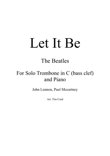 Let It Be (arr. Tim Curd)