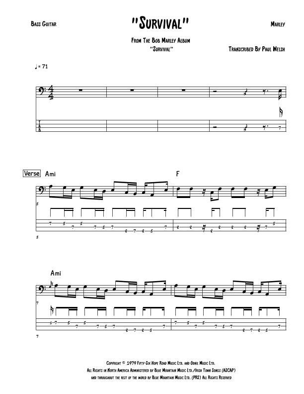 Survival (arr. Accubass)