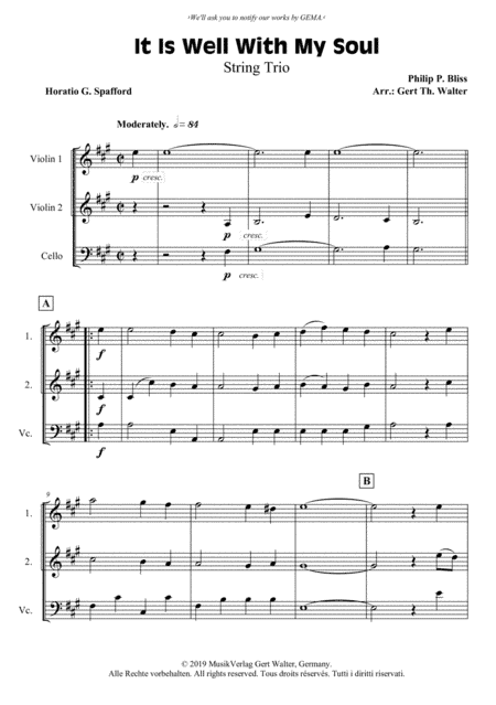 It Is Well With My Soul (arr. Gert Th. Walter)