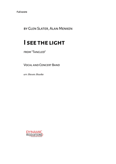 I See The Light (arr. Arranged Steven Stanke)