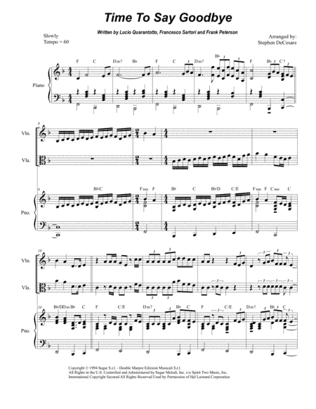 Time To Say Goodbye (arr. Stephen DeCesare)