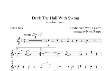 Deck The Hall With Swing - Tenor Saxophone part (arr. Nick Raspa)