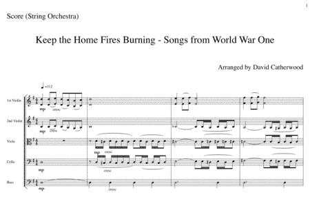 Keep the Home Fires Burning - Songs from World War One arranged for String Orchestra (arr. Opus 3 Music)
