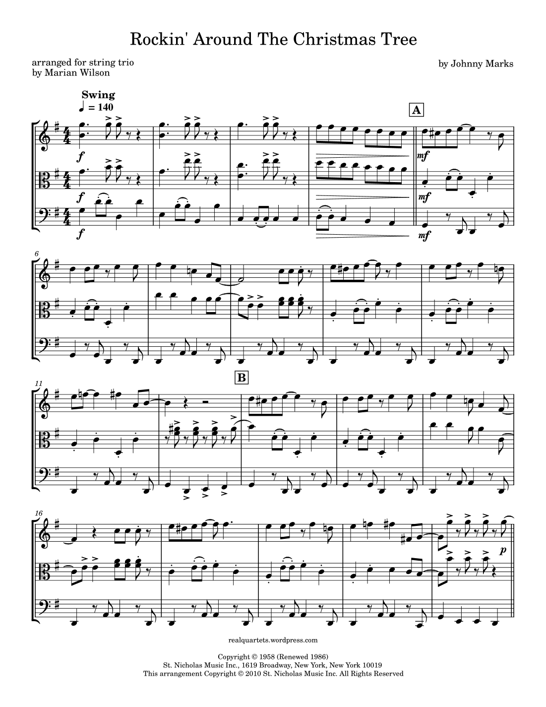 Rockin' Around The Christmas Tree (arr. Marian Wilson)