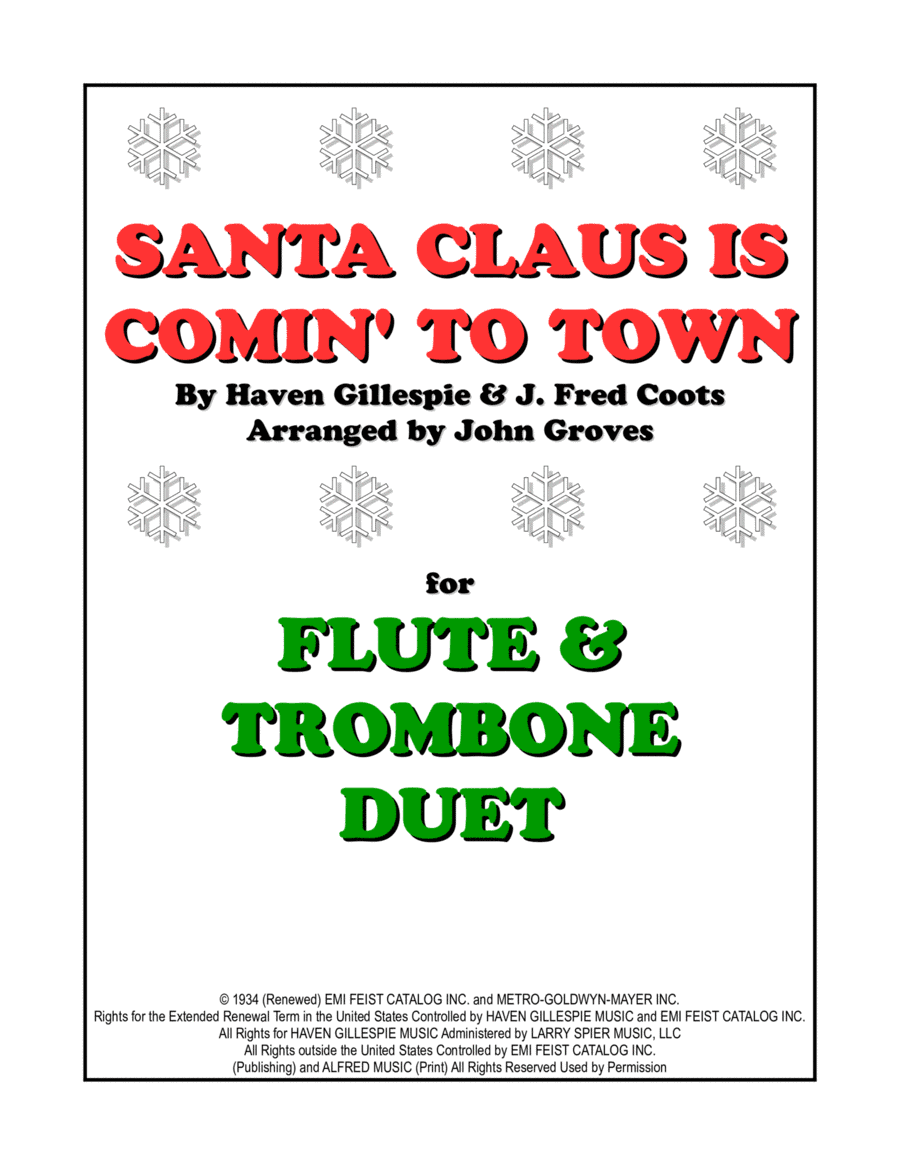Santa Claus Is Comin' To Town (arr. John Groves)