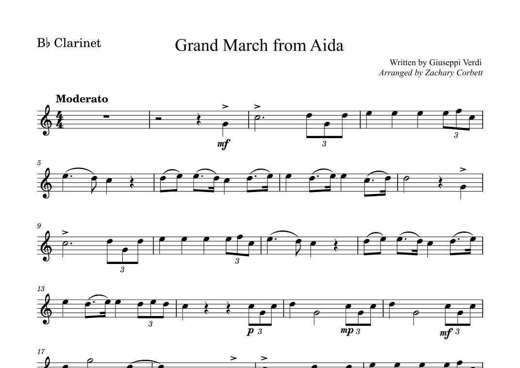 Grand March from Aida (arr. Zachary Corbett)