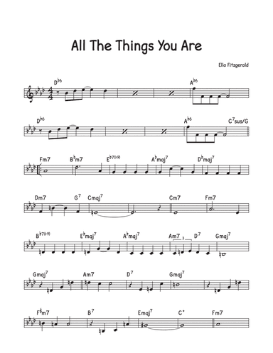 All The Things You Are (arr. David M Fagnant)