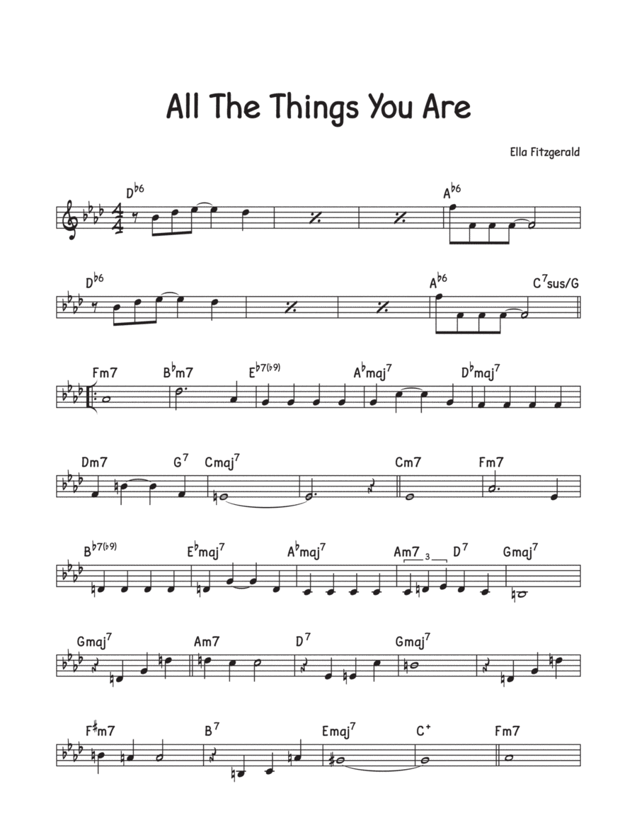 All The Things You Are (arr. David M Fagnant)