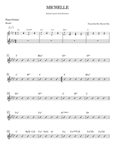 Michelle (arr. Transcribed By Marcelo Rea)